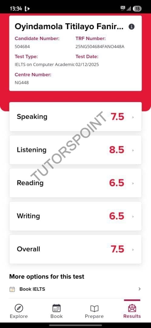 IELTS testimonial result 5