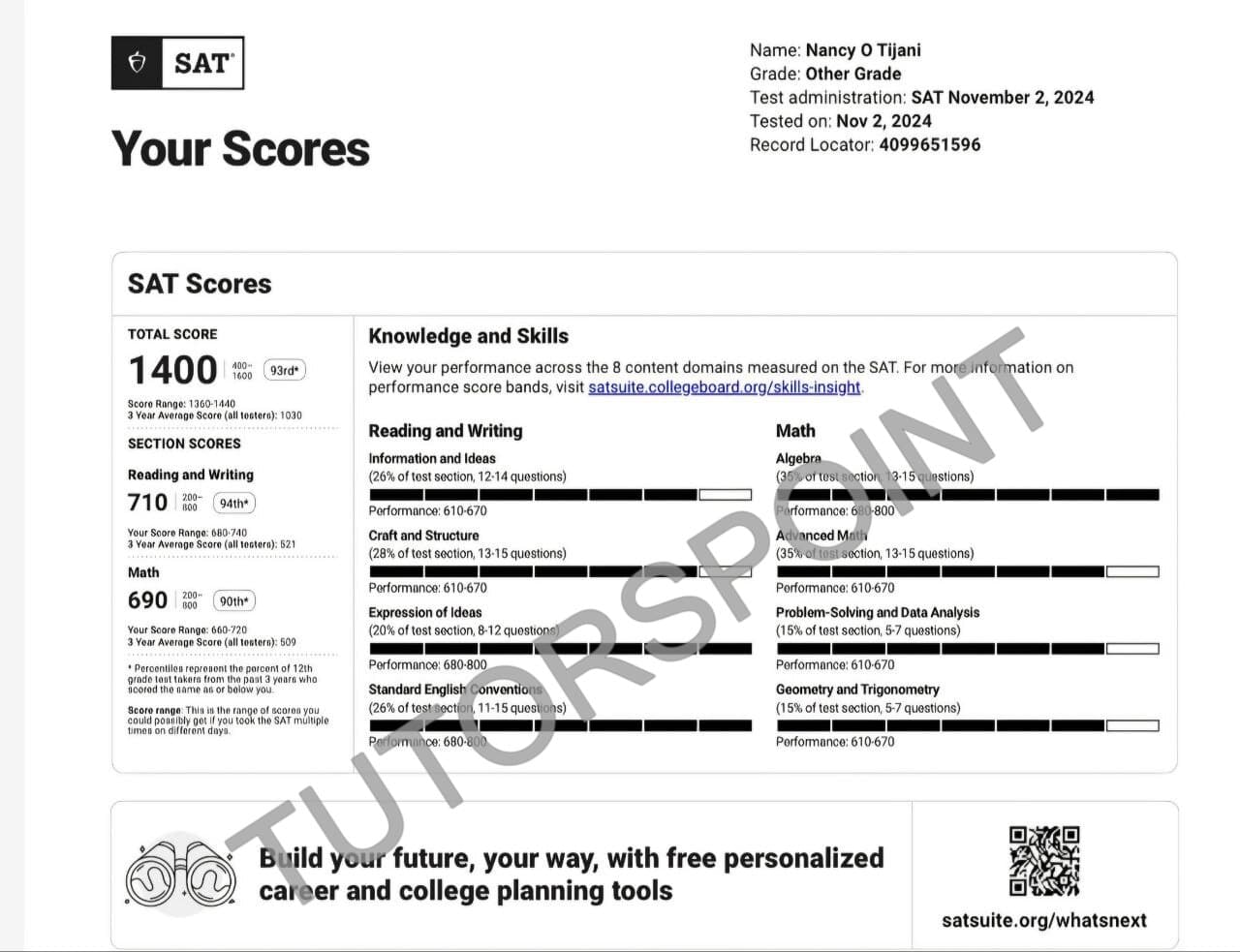 SAT testimonial result 5